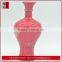 red candle pottery vase for hotel amenities bottles