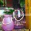 Large Capacity Colored Frosted Glass Candle Holder With Handle