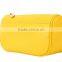 Yellow Leather Cosmetic Bag Special Shape Metal LOGO Since 1997