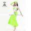 Wuchieal wholesale 2015 Elegant Spandex Long Arabian Ballroom Performance Costume Dress for Women