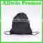 Gift Blank Custom Printed Black Drawstring Bags Personalized