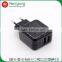 EU plug Merryking wholesale 5V2.1A dual USB charger CE/GS/CB approved power adapter