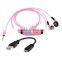 For Iphone Smartphone 3.5mm Jack EL Light Earphone