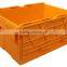 50L plastic security crate attached lid container