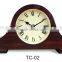 Real wood table clock european desk house decoration vintage wooden mantle clocks