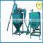 Horizontal animal feed mixer for mixing premix compound