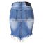 2016 Summer Women Bulk Wholesale Damaged Wrap Jeans Tassel Designs Slim Short Ripped Denim Office Skirt Crushed Skirts Ladies