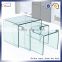 Fashion Design Special Shape All Glass Transparent Coffee Table Glass Top