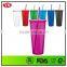 24oz Double Wall Promotional Insulated Acrylic Tumbler With Straw