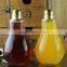 glass fruit juice bottle with golden lid