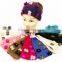 Wholesale floral knitted braided rhinestone headbands earbands