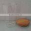 cylinder glass jar with plastic cap oe wooden cap glass jars