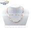 7mm AAA good quality mixed color rice shaped 925 silver natural real choker pearl necklace