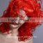 Custom made cospaly wigs, cheap synthetic red hair color witch halloween wigs