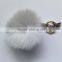 10CM wholesale fox fur pom poms fox fur balls for hats fox pom pom with/without keychain