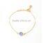Delicated 18k gold plated rhinestone bracelet for ladies