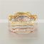 Fashion Jewelry Silver 925 Handmade Gold Plated Ring With Clear Zircon