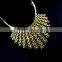 18inch retro antique gold chic engraved vintage metal collar chunky choker statement necklace,fashion jewelry 6350173