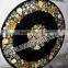 Flawer Italion Inlaid Round Pietre Dure Marble Table Top, Marble Inlay Table Top