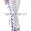 Tropical Embroidered Slim Boot Cut women Jeans pants (LOTX311)