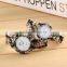 promotional beautiful flowers printed lovers couple electric quartz watches