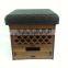 unique design Bamboo Storage Boxes with leather Lids