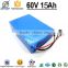Expert Manufacturer of 60V 15Ah Rechargeable li-ion battery pack with BMS li-ion battery pack 3.7v 1300mah