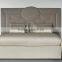 Italy New Classic Luxury Bedroom Furniture King Size Bed/ Elegant Beige Fabric Upholstery Top Quality Wedding Bed