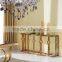 2016 hot sell Deluxe living room stainless steel Entrance table in golden color F818G