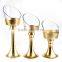 3-tier tall bell shaped glass candle holders for wedding