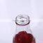 750ml/500 Clear Empty Glass Milk Bottles with Plastic Hanging Caps Wholesale