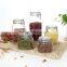 Set 5 Clear Eco-friendly Square Glass Storage Jars with Clip Locking Lid