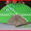 Natural bamboo craft hand fan with logo printing