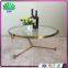 Luxury Acrylic Coffee Table Clear Plexiglass Round Tea Table With Metal Legs