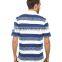 Custom cheap blue striped polo shirts for mens slim fit