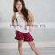 2017 cotton baby girls boutique clothing kids ruffle shorts for childrens