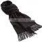 Fashionable hot selling fringe design merino wool scarf