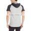 Hot-selling Custom Spandex/cotton Two Color Men's Short Sleeve Hoodie