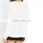 autumn comfortable white pullover fabric sweater for ladies