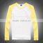 Good quality and fashion Male Long sleeve Raglan T shirt Round sleeve t shirt for men