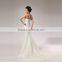 Sexy backless spaghetti straps lace wedding dress fishtail
