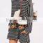 Runwaylover EY2370B Long Style 2017 Ladies Fashion Stripe Loose Blouse