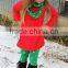 Christmas trees embroidery stripe ruffle handmade kids clothes sets