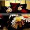 Luxury 100% Polyester 3D Reactive Printed home bedding set