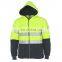 High Visibility cheap Polar Fleece protective jacket in winter safety reflective clothing