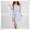 Ladies 95%Bamboo 5%Spandex Sleeveless Melange Color Nightwear Padded Pajamas