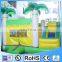 5MX4.5MX4M Green Inflatable Palm Tree Bouncer Moonwalk With Water Slide