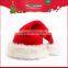 Plush red decorated santa hat for christmas' day