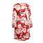 Christmas Evening Party Dress Long Sleeve Red Fashion Mini Christmas Dress