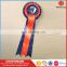 Hot Stamping Logo Horse Race Use Award Ribbon Rosette With Safety Clip